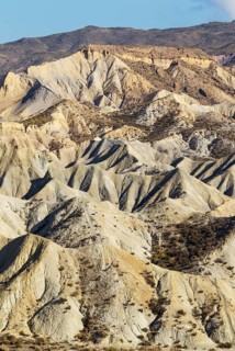 Bare ridges of eroded sandstone