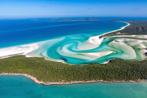 Whitehaven Beach and Hill Inlet river meanders