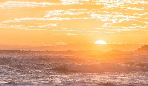 Sunset over the sea