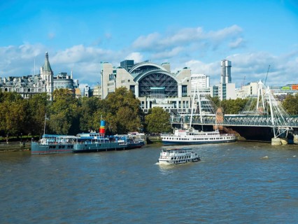 River Thames in front of Charing Cross station