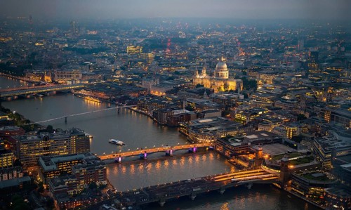 View of River Thames with London Bridge