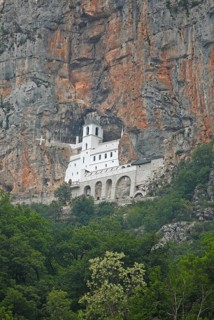 Ostrog Monastery built in rock