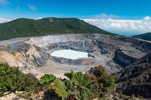 Caldera with crater lake