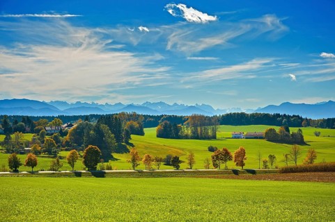 Pre-Alpine landscape in autumn