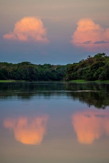 Landscape with clouds over the Rio Negro in the southern Pantanal