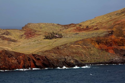 Rocky coast at Capo La Punta de San Lorenzo