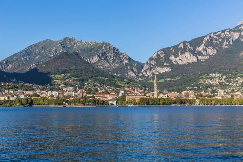 View of Lecco on Lake Como