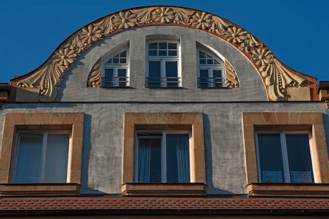 Gable of art nouveau building