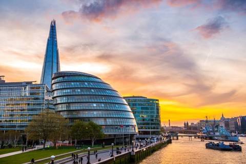 Riverside promenade on the Thames