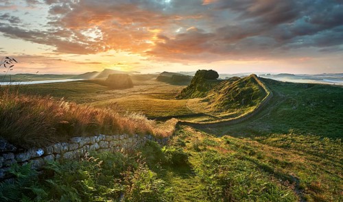 Hadrians Wall near Houseteads Roman Fort