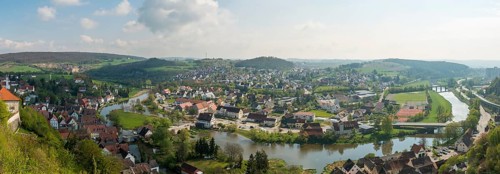 View of Harburg and River Wornitz