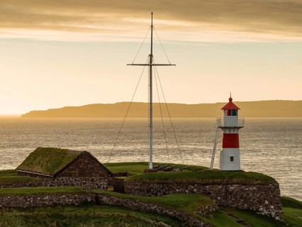 Skansin lighthouse at sunrise