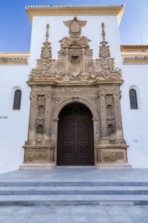 Plateresque portal with coat of arms Emperor Charles V