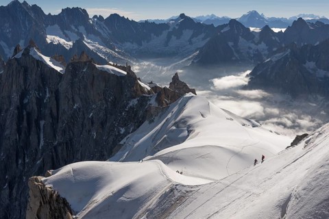 View from the Aiguille du Midi