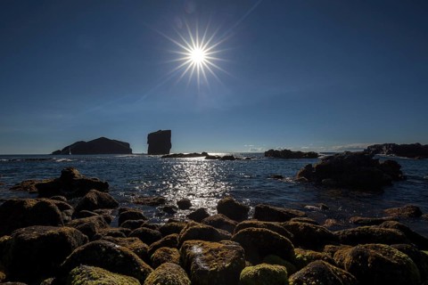 Rocky islands off the coast of Mosteiros