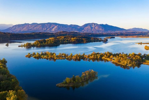 Lake Staffelsee with Gradeninsel