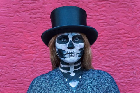 Girl wearing top hat