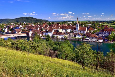 Diessenhofen with the river Rhine