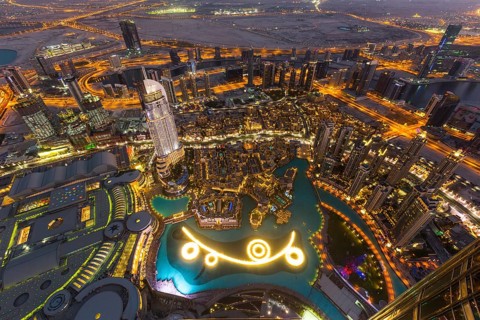 View from Burj Khalifa observation deck