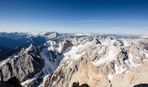 On the Punta Rocca at the Marmolada in Trentino