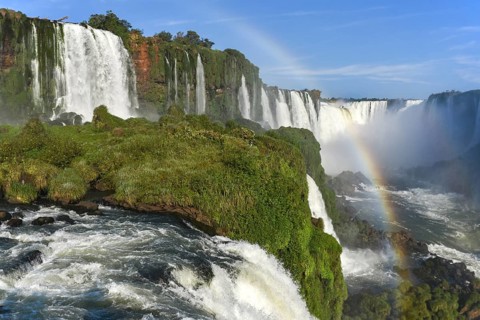 View from Salto Santa Maria to Garganta del diablo with rainbow