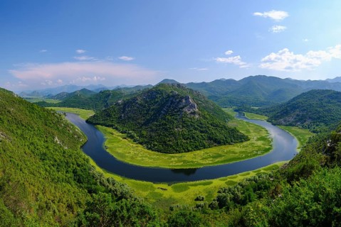 River bend of the river Rijeka Crnojevica