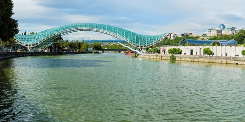 Peace Bridge over the Mtkvari river