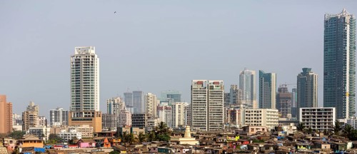 Skyline with skyscrapers