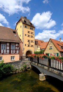 Wassertor gate and river Pegnitz
