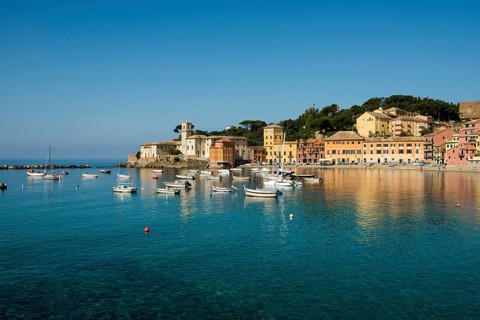 Townscape with harbour in Baia del Silenzio