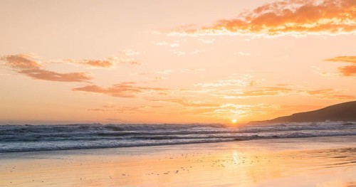 Sunset over the sea
