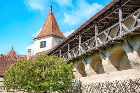 Castle wall and tower