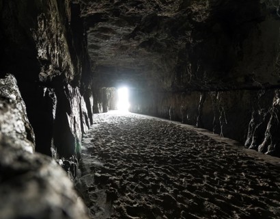 Caves eroded by the sea