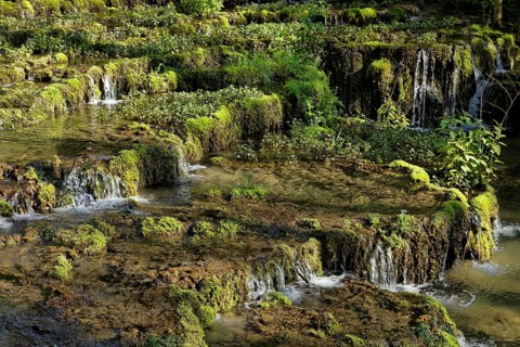 Travertine terraces