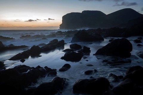Sea lava rock