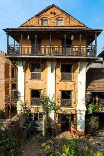 Traditional brick house in Newari style