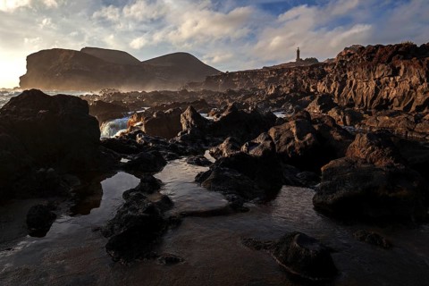 Sea lava rock