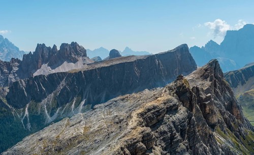 View of Nuvolau summit from Averau summit