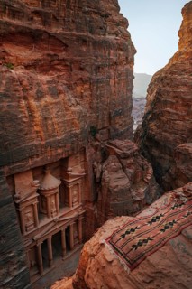 View from above into the gorge Siq