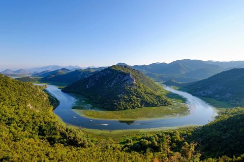River bend of the river Rijeka Crnojevica