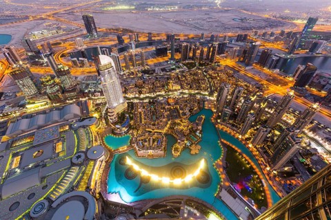View from Burj Khalifa observation deck