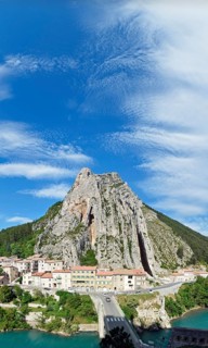 Limestone cliffs on the Durance River