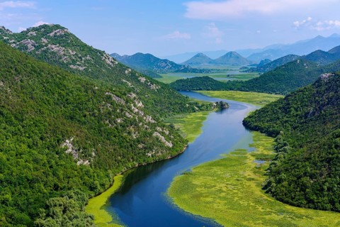 River Rijeka Crnojevica and Lake Skadar