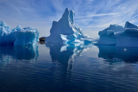 Iceberg drifting in Sermilik Fjord