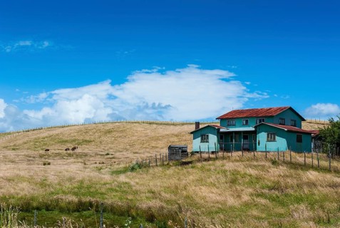 Lonely farmhouse in Chiloe