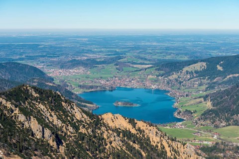 View of lake and place from the Brecherspitz