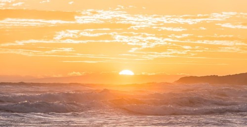Sunset over the sea
