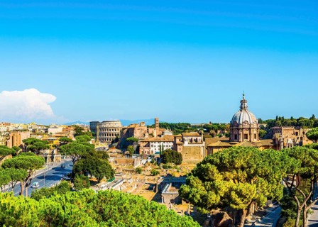 Cityscape of Rome Via dei Fori Imperiali
