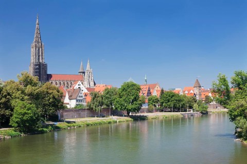 View over the Danube to the Munster