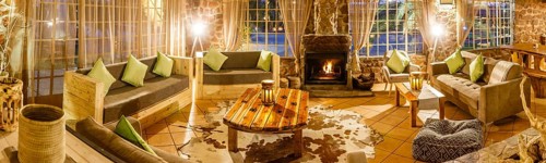 Cosy sitting area with fireplace